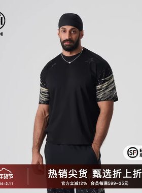 TCH潮牌2025秋夏新款百搭烫钻圆领短袖T恤男女同款T72B106145