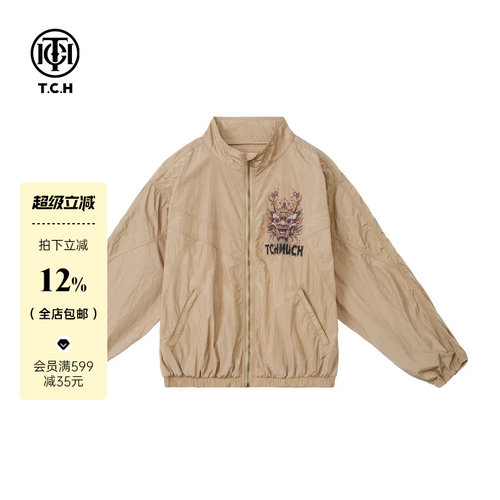 TCH印花宽松休闲时尚夹克外套2026春秋新款舒适设计感T72C166021
