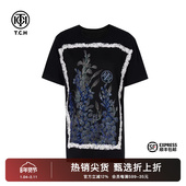 TCH烫钻时尚 休闲蕾丝设计感T恤女2025夏新款 宽松舒适T75B10B1067