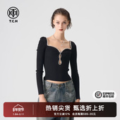TCH潮牌2025新针织衫 女高级短款 气质显瘦手工系列T72A098005