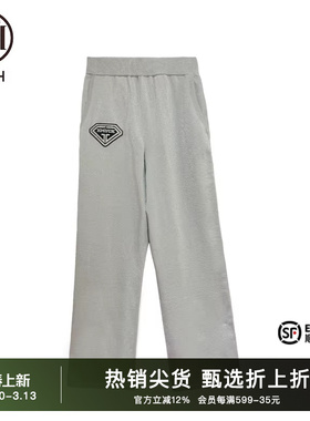 TCH潮牌字母烫钻银线亮丝针织休闲裤2026春秋新款T69A20E8010