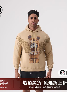 TCH潮牌轻奢2025秋季新款新烫钻翅膀时尚潮流连帽卫衣T72A126029