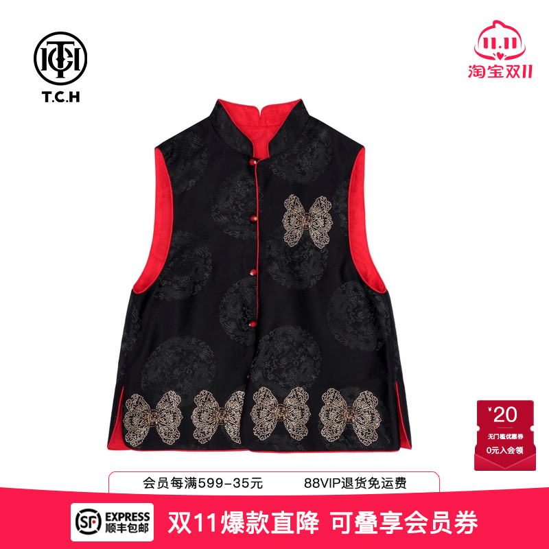 烫钻新中式时尚小众宽松马甲