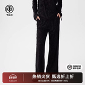 女宽松百搭直筒裤 TCH2025秋季 T72C206002 烫钻休闲裤 长裤 新款 时尚