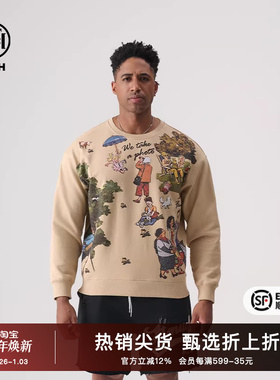 TCH潮牌轻奢2025秋季新款新时尚卡通人物潮流圆领卫衣T72A116077
