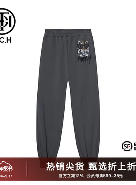 TCH潮牌轻奢大C长裤墨镜虎头烫钻休闲商场同款男女T66D208057