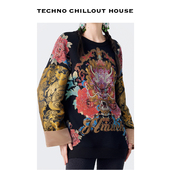 花卉系列龙头提花拼接款 休闲长袖 圆领衫 TCH轻奢新中式 春秋新款