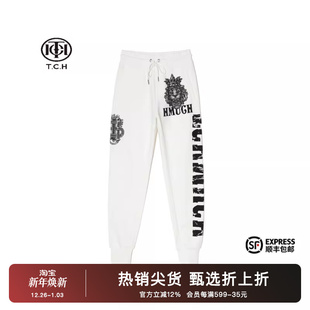 新款 2025秋季 显瘦休闲T72C20E9035 束脚卫裤 TCH狮子头烫钻小众个性