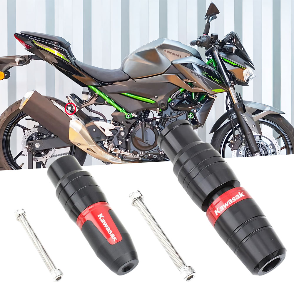 适用川崎Z400忍者 ninja400 改装排气管防摔球排气防摔杆保护柱