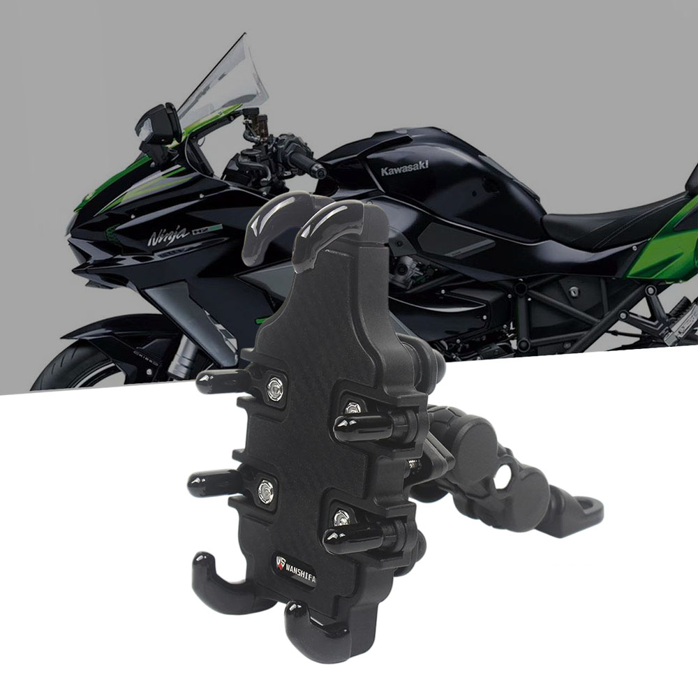 适用川崎Ninja ZX-10R/H2 SX/Ninja H2 手机支架防盗减震八爪支架
