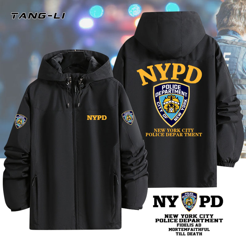 NYPD纽约市警察局周边同款外套军迷冲锋衣夹克秋冬内胆套装衣服潮