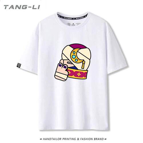 荒野乱斗BrawlStars宙斯红拇指周边短袖t恤夏季纯棉半袖宽松衣服