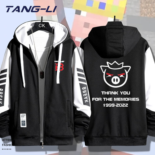 我的世界猪皇血神开衫连帽卫衣