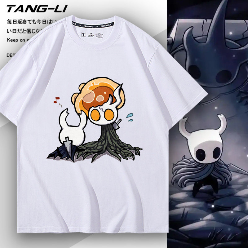 空洞骑士联动血源诅咒魂系游戏周边纯棉短袖T恤男女半袖上衣夏季