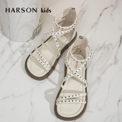 HARSONkids女童夏季罗马风凉鞋