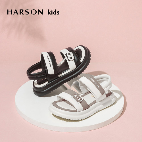 Harsonkids哈森女童一字带凉鞋