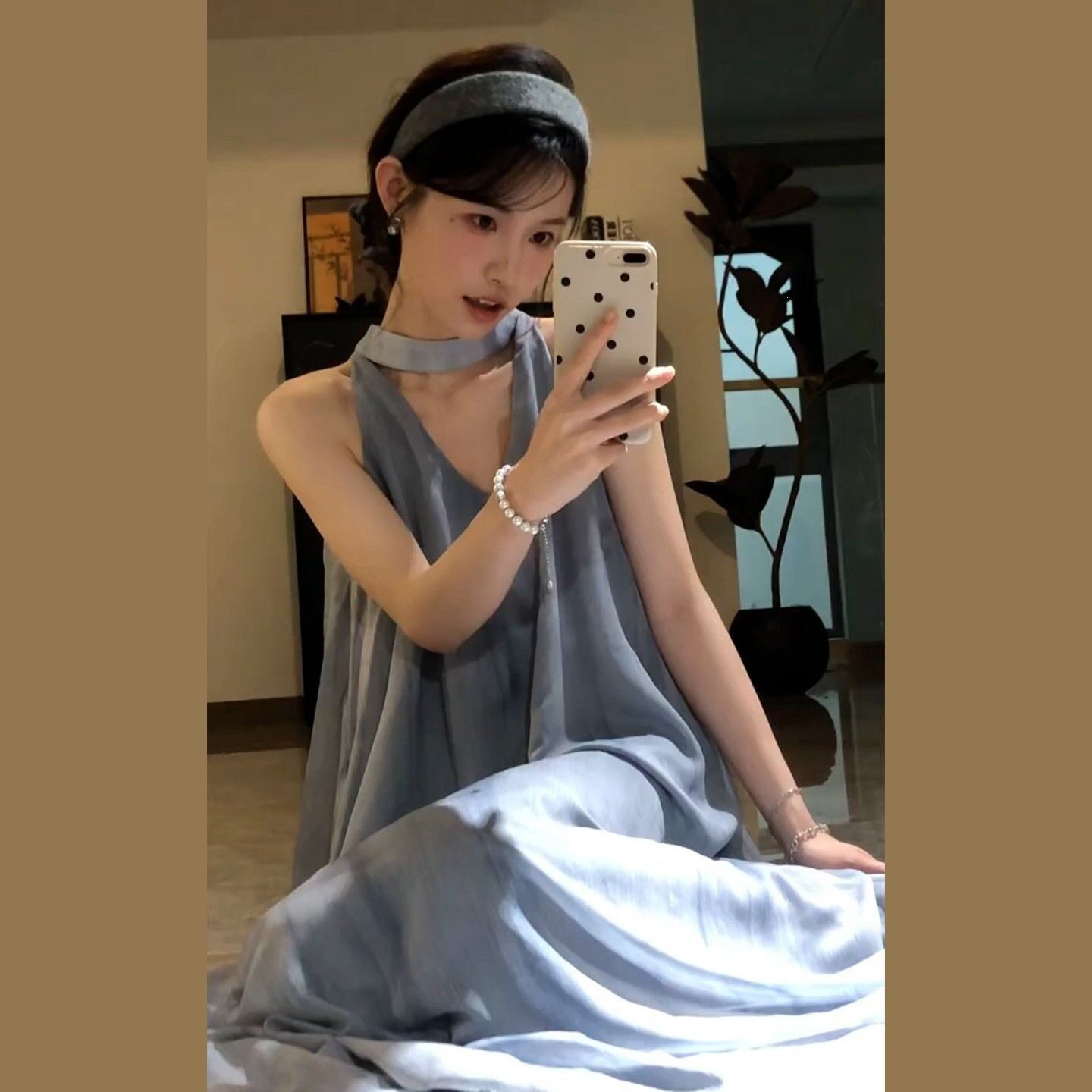 挂脖吊带连衣裙海边度假