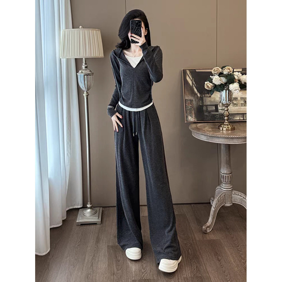 休闲运动套装女春秋2026