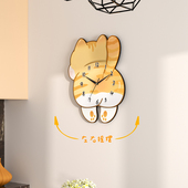 新款 客厅挂钟家用钟表简约摇摆时钟挂墙创意万年历石英钟饭厅挂表