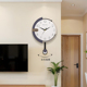 创意挂钟家用钟表客厅新款 摇摆挂墙时钟静音高级艺术钟石英钟挂表