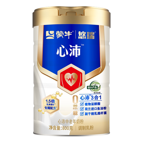 蒙牛悠瑞心沛中老年无蔗糖高钙粉
