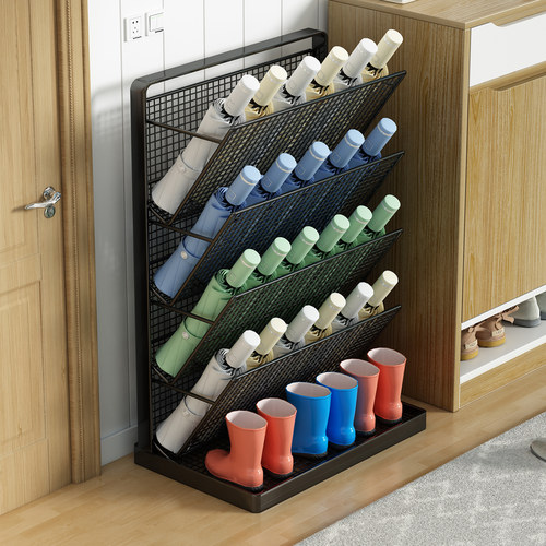 家用雨伞收纳层架商用雨伞桶进门口放置筒挂放伞的架子雨伞沥水架