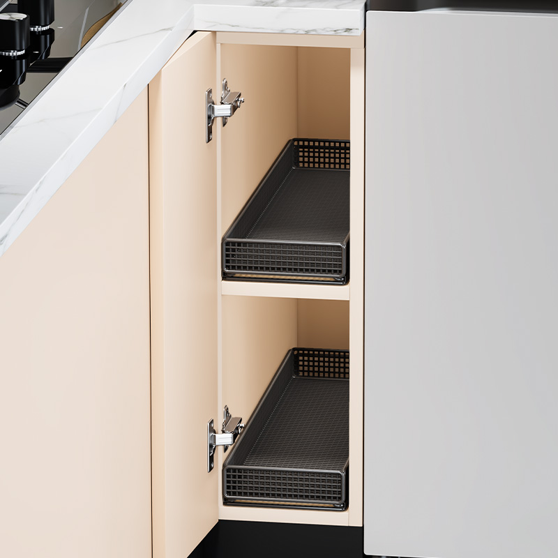 拉篮储物盒抽拉式置物架窄缝抽屉极窄夹缝深柜收纳厨房抽屉抽拉架
