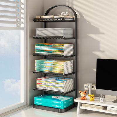 书架桌面置物架桌上简易书桌收纳家用小型立式办公室文件放置架子
