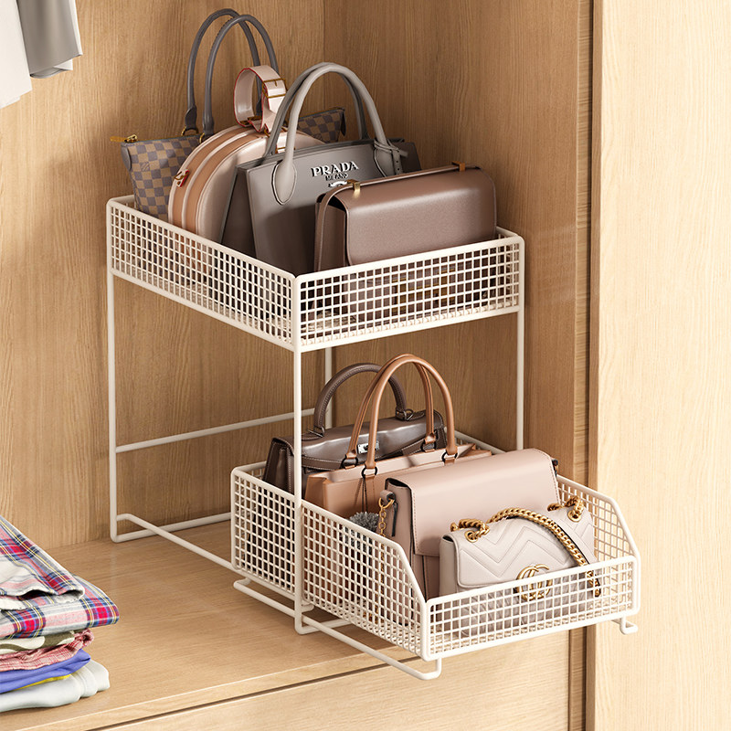 包包收纳神器放包收纳柜包架置物架衣柜分隔板内衣收纳盒放置架子