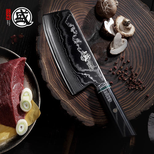 三本盛m390粉末钢中式锻打切片刀