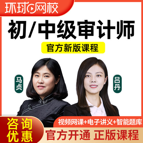 2026年环球网校初级中级审计师网课题库真题吕丹视频课程讲义2025