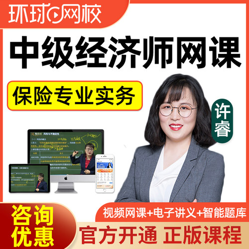2026年环球网校中级经济师保险专业实务网络课程网课真题许睿讲义