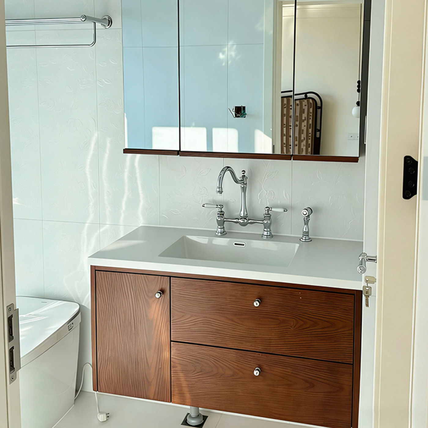 新中式中古风浴室柜陶瓷一体盆化妆室洗手盆柜组合智能洗脸盆洗漱,家装主材,浴室柜组合,淘宝优惠券,粉丝福利购,淘宝优惠卷