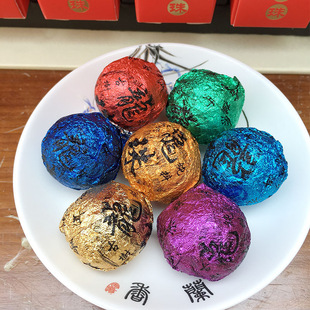 云南普洱工艺茶 雕 七彩龙珠生茶 沱茶 罐装 中秋端午节礼品