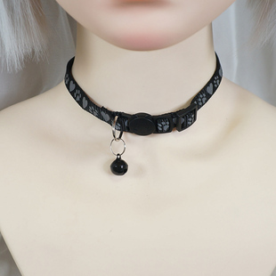 夜间反光猫爪项圈铃铛可爱项链原宿choker简约脖子配饰少女颈带