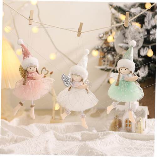 Christmas Princess dress girl wings angel hanging ornaments