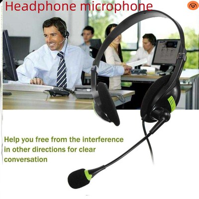 USB Headset With Microphone Noise Cancelling Computer PC Hea