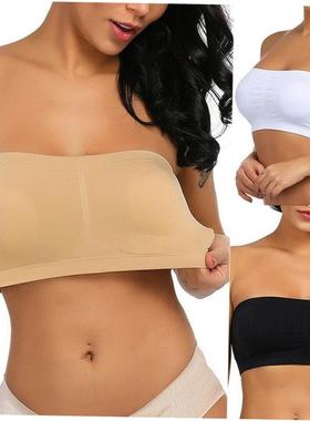 Chest Wraps Tops Plus Size Women Strapless Soft Bra 裹胸衣女