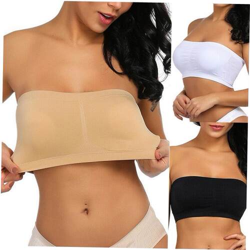 Chest Wraps Tops Plus Size Women Strapless Soft Bra 裹胸衣女
