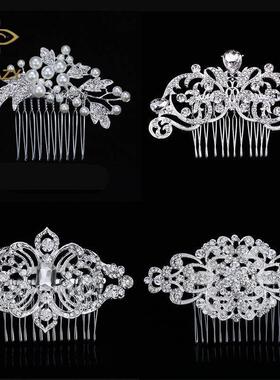 European Designs Floral Wedding Hair Accessories Simulated P