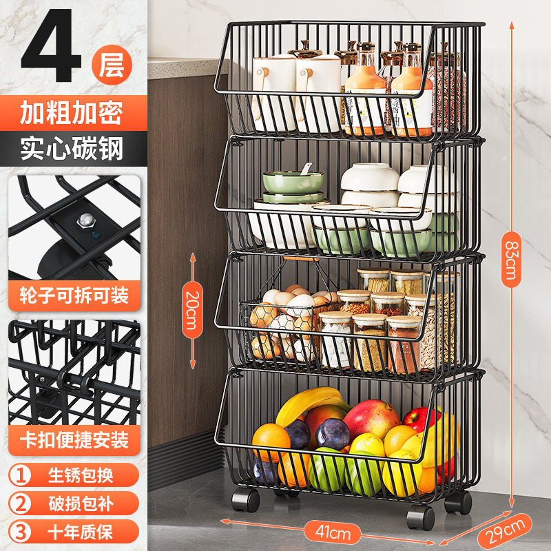 kitchen accessories multi-storey move Storage Vegetable bask