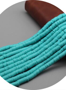 10PCS 6mm Flat Round Polymer Clay Beads Chip Disk Colored