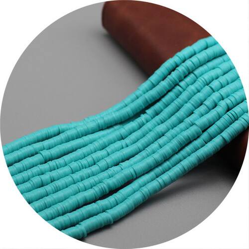 10PCS 6mm Flat Round Polymer Clay Beads Chip Disk Colored