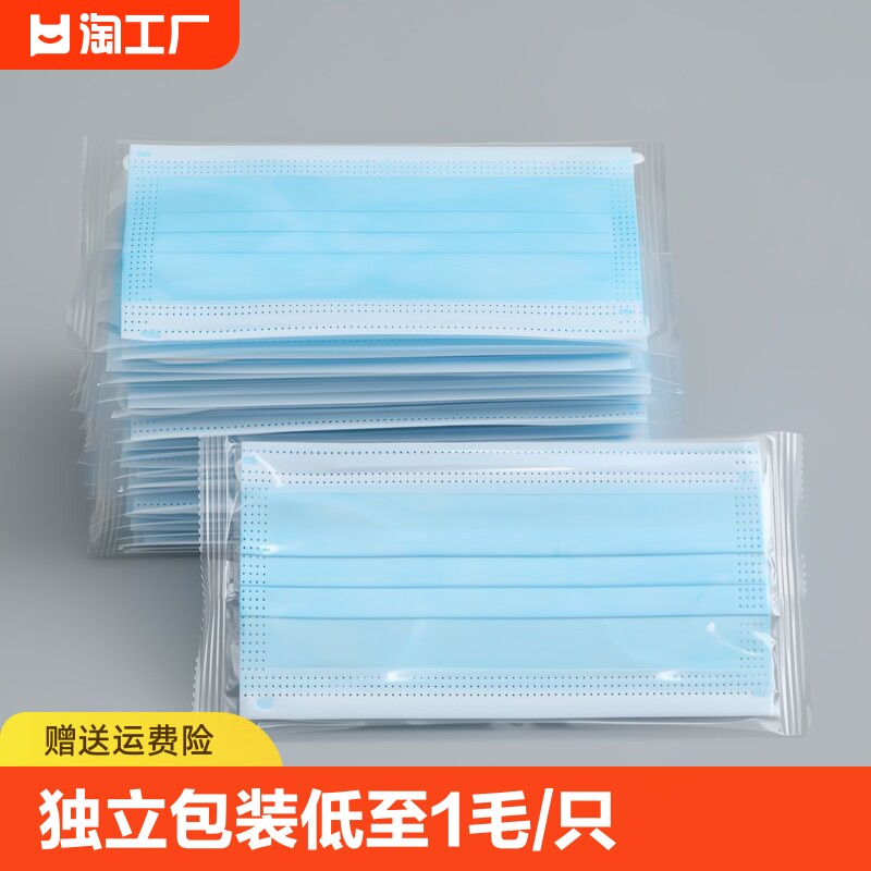 2只一次性独立包装防尘口