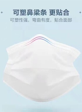 口罩白色一次性三层含熔喷布3层成人款透气ins夏颜值防护舒适
