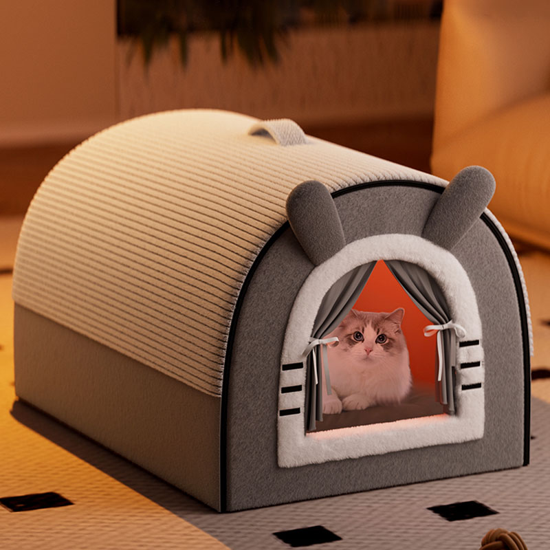 猫窝四季通用可拆洗封闭式猫房子