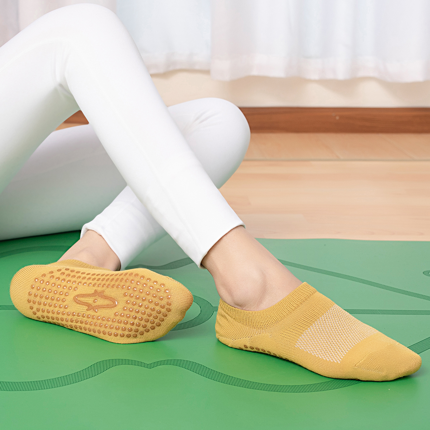 冰麻防滑隐形薄款船袜瑜伽袜子