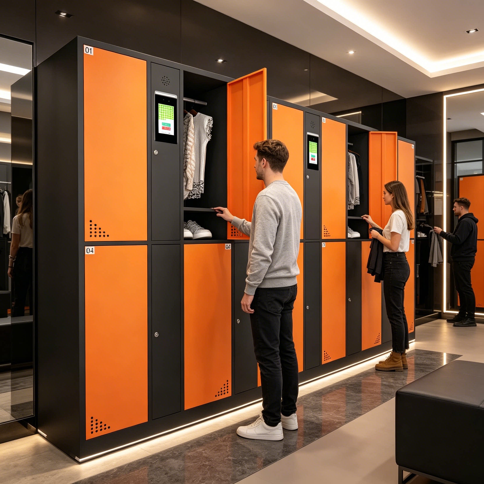 智能更衣柜人脸识别浴室刷卡更衣室煤矿洗衣房扫码健身房指纹柜