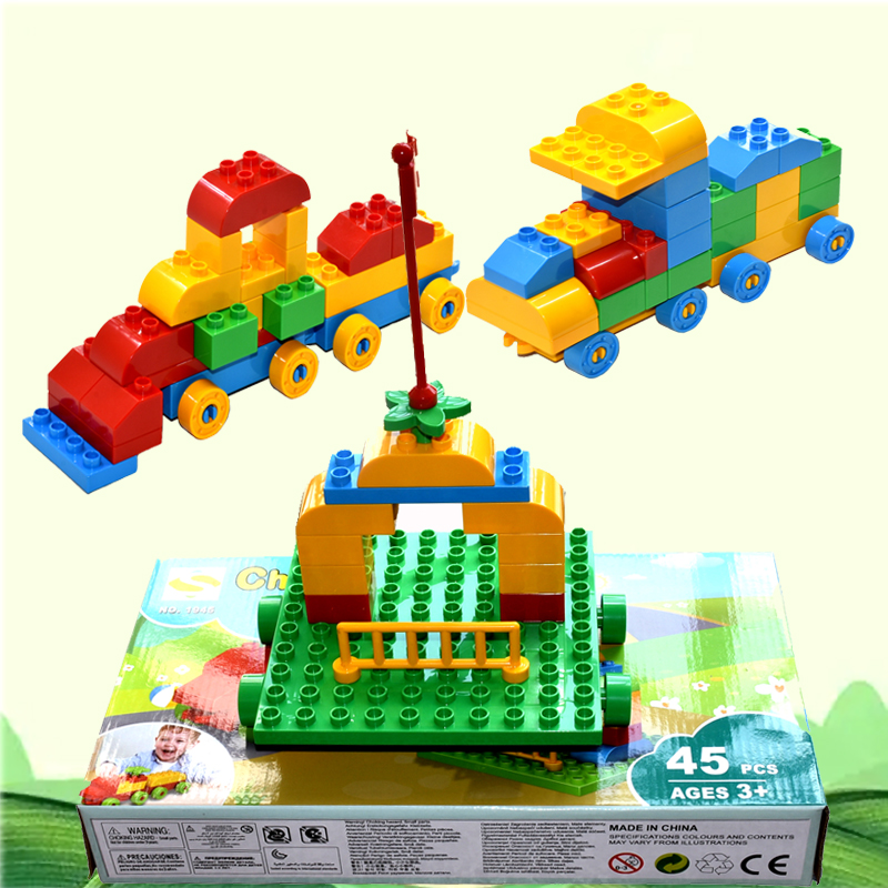 儿童卡通盒装大颗粒积木套装礼品