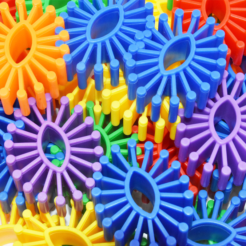 幼儿园椭圆形积木齿轮拼装拼插儿童宝宝益智创意解压百变游戏玩具